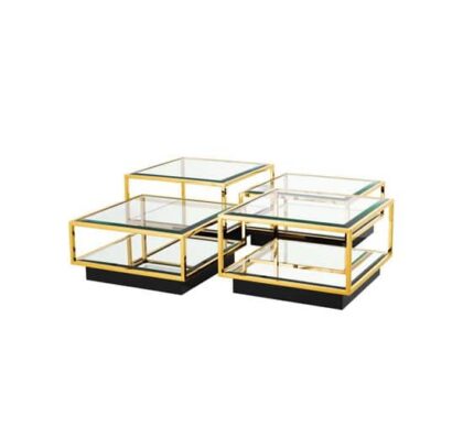 Tortona soffbord mässing 4-set