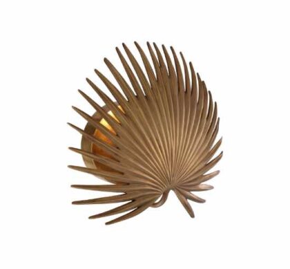 Foliage vägglampa antik mässing