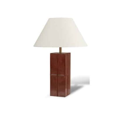 Kensington bordslampa läder kvadrat