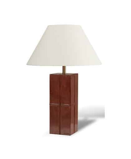 Kensington bordslampa läder kvadrat