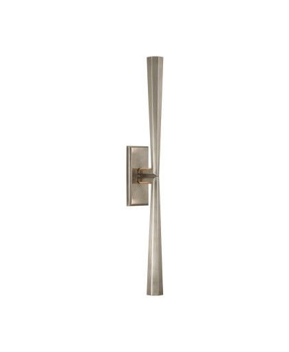 Galahad vägglampa linjär antik nickel