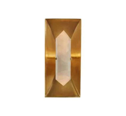 Halcyon vägglampa rektangel antik mässing