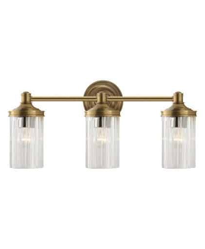 Ava vägglampa trippel antik mässing