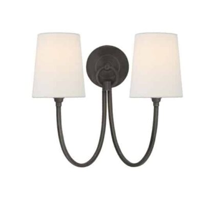 Reed vägglampa dubbel brons