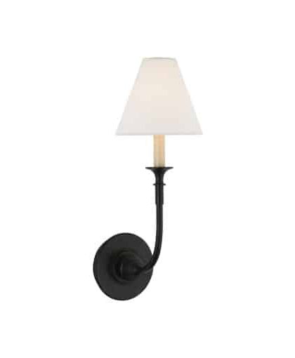 Piaf vägglampa svart