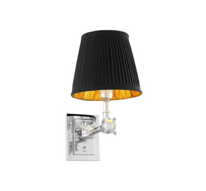 Wentworth vägglampa nickel/svart