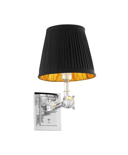 Wentworth vägglampa nickel/svart