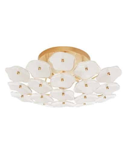 Leighton plafond mässing/cream M