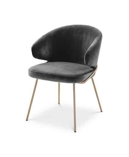 Kinley matstol savona dark grey velvet