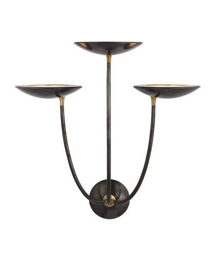 Keira vägglampa trippel brons/antik mässing