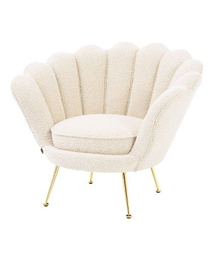 Trapezium fåtölj bouclé cream