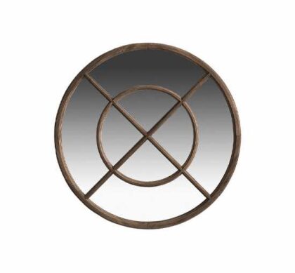 Elmwood spegel rund trä