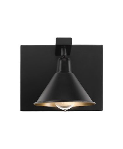 Anzio vägglampa singel svart