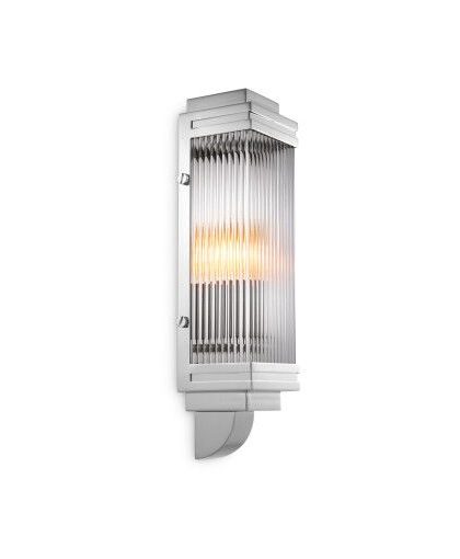 Bassett vägglampa nickel