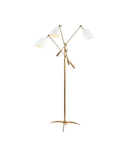 Sommerard golvlampa antik mässing/vit