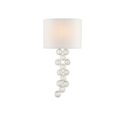 Milazzo vägglampa höger Burnished Silver Leaf