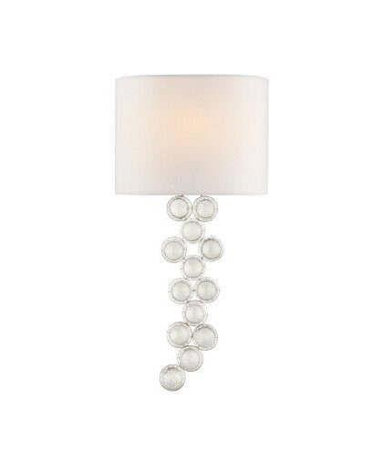 Milazzo vägglampa höger Burnished Silver Leaf