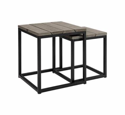 Anson sidobord charcoal kvadrat 2-set