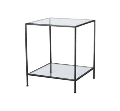 Fleur sidobord svart krom