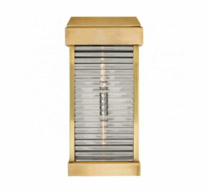 Dunmore Curved Glass Louver vägglampa mässing