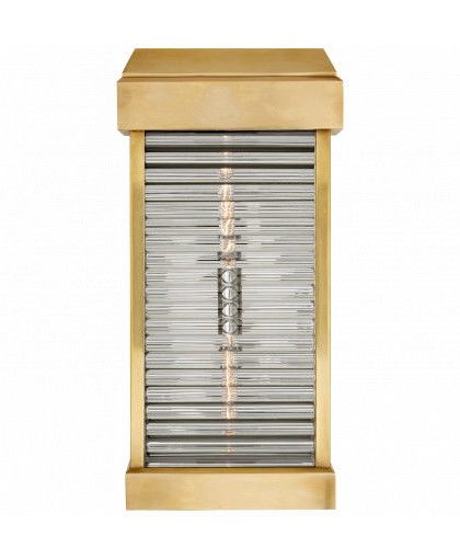 Dunmore Curved Glass Louver vägglampa mässing