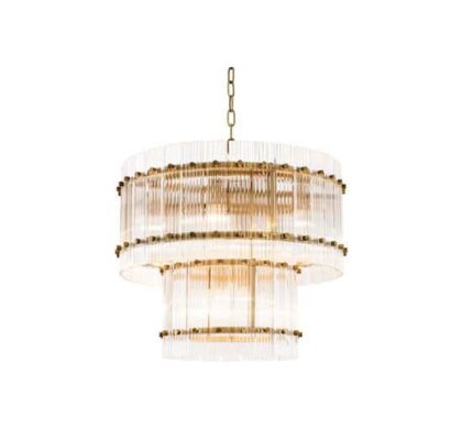 Ruby taklampa antik mässing