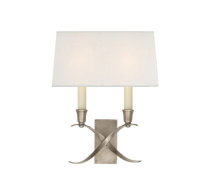 Cross Bouillotte vägglampa antik nickel