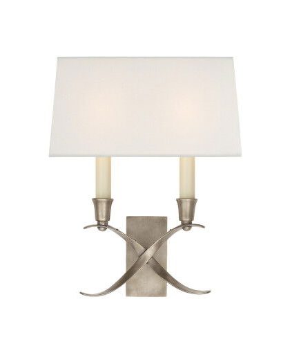 Cross Bouillotte vägglampa antik nickel