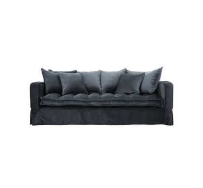 Greenwich soffa velvet iron grey