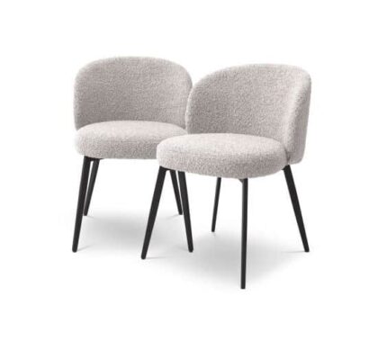 Lloyd matstol bouclé grey 2-pack