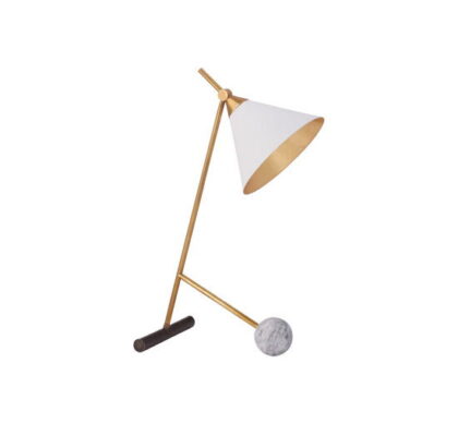 Cleo bordslampa brons/vit