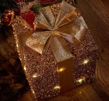 Trevor paket LED juldekoration champagne