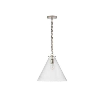 Katie Conical takpendel nickel/klarglas