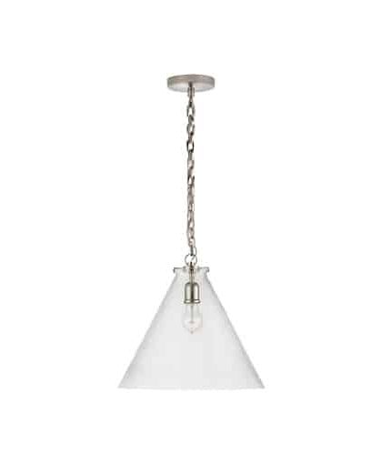 Katie Conical takpendel nickel/klarglas