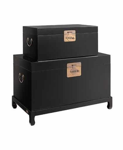 Macao förvaringsbox svart 2-set