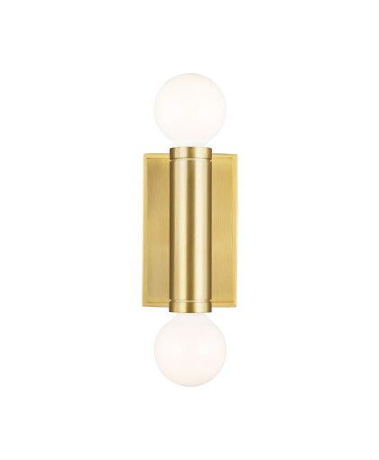 Beckham Modern vägglampa dubbel mässing