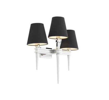 Waterloo vägglampa trippel nickel