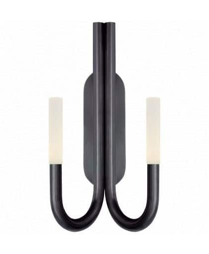 Rousseau vägglampa dubbel brons
