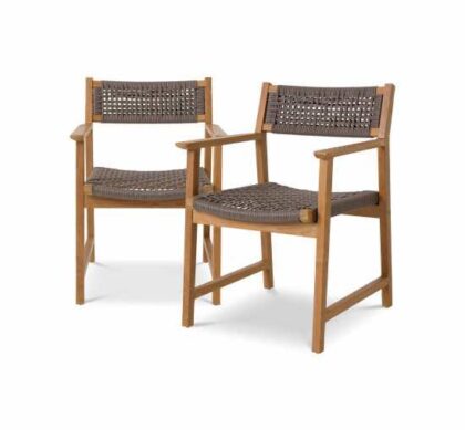Cancun matstol natural teak 2-set