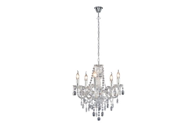 Trio lighting luster ljuskrona 5l  e14 transparent -