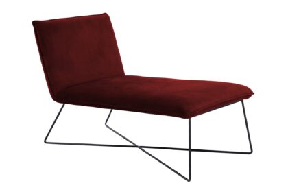 Loungefåtölj cirino sammet - röd