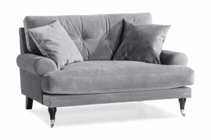 Loveseat webber sammet - silvergrå|krom