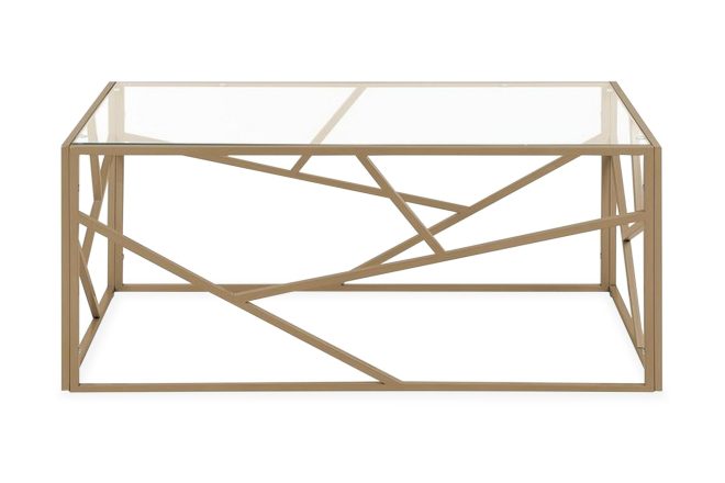 Soffbord orland 100 cm - glas/guld