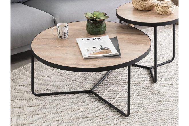 Satsbord 2 st melody 50|80 cm - svart