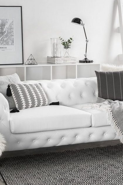 Soffa 2-4 sits vissland - vit