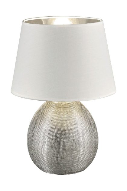 Trio lighting luxor bordslampa 35cm e27 silver -
