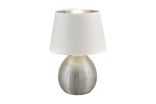 Trio lighting luxor bordslampa 35cm e27 silver -