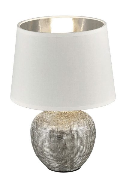 Trio lighting luxor bordslampa 26cm e27 silver -