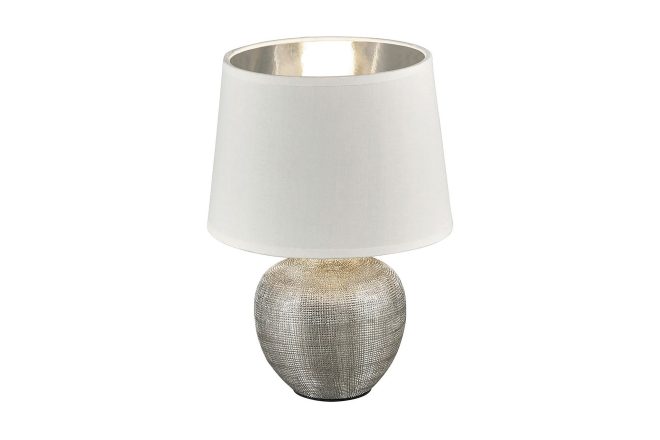 Trio lighting luxor bordslampa 26cm e27 silver -