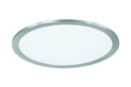 Trio lighting phoenix led plafond 30cm borstad stål - vit